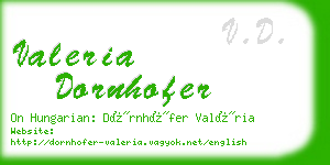 valeria dornhofer business card